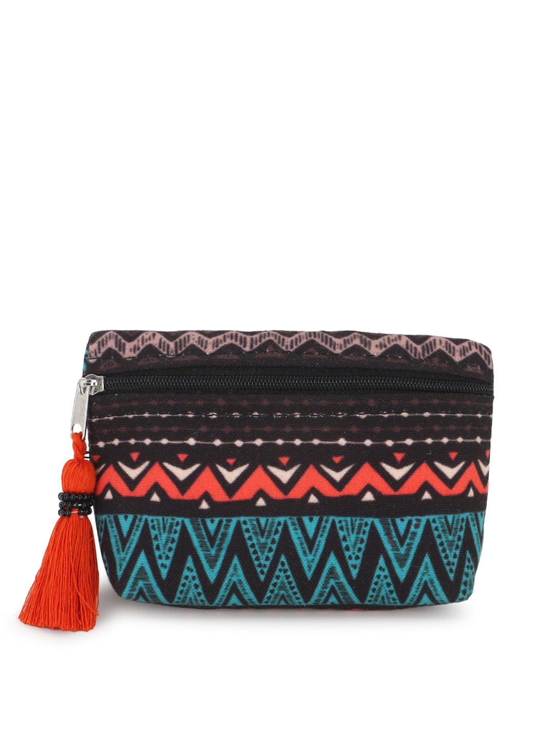 

Anekaant Women Black Printed Travel Pouch, Teal