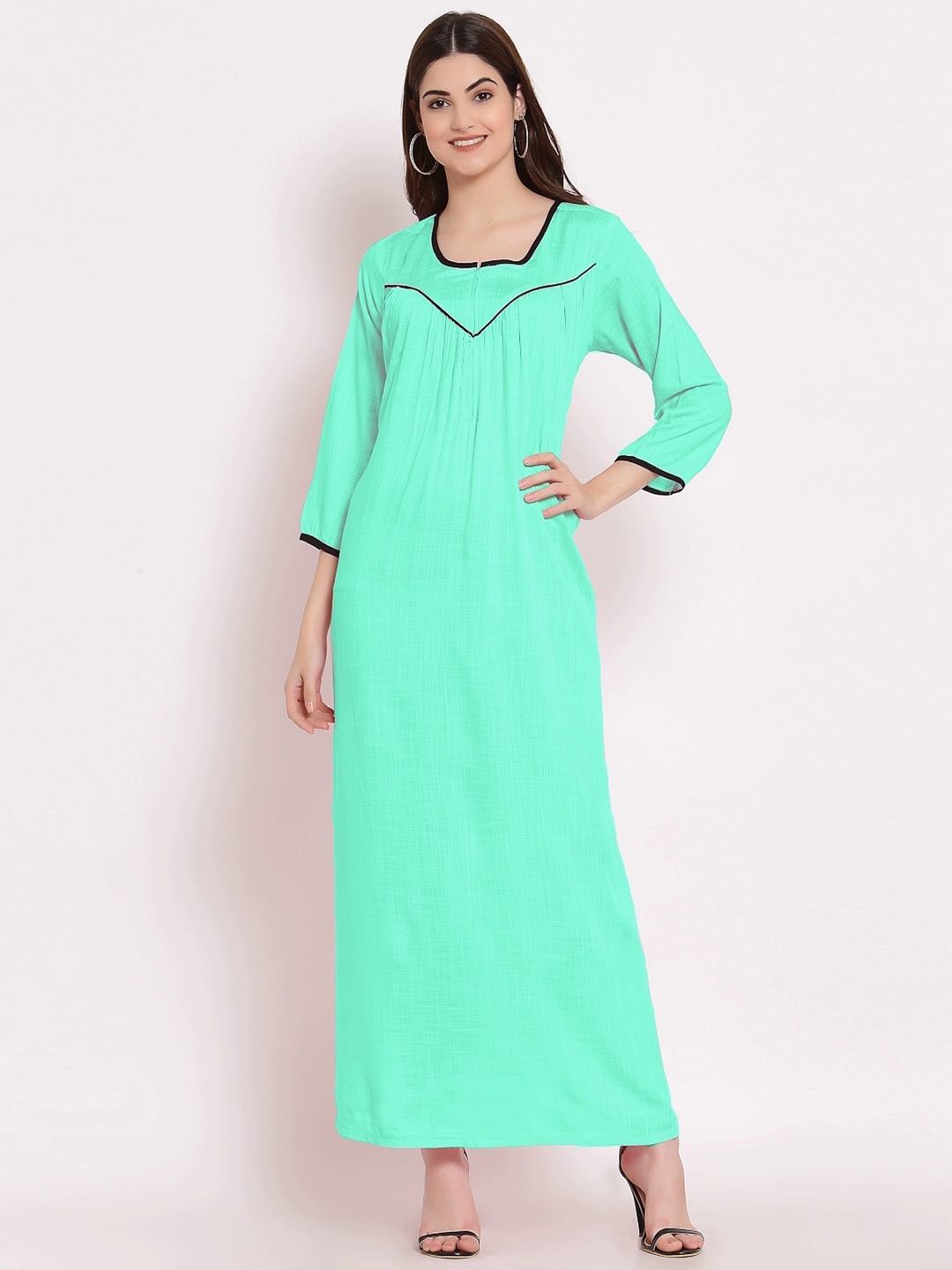 

PATRORNA Teal Maxi Nightdress