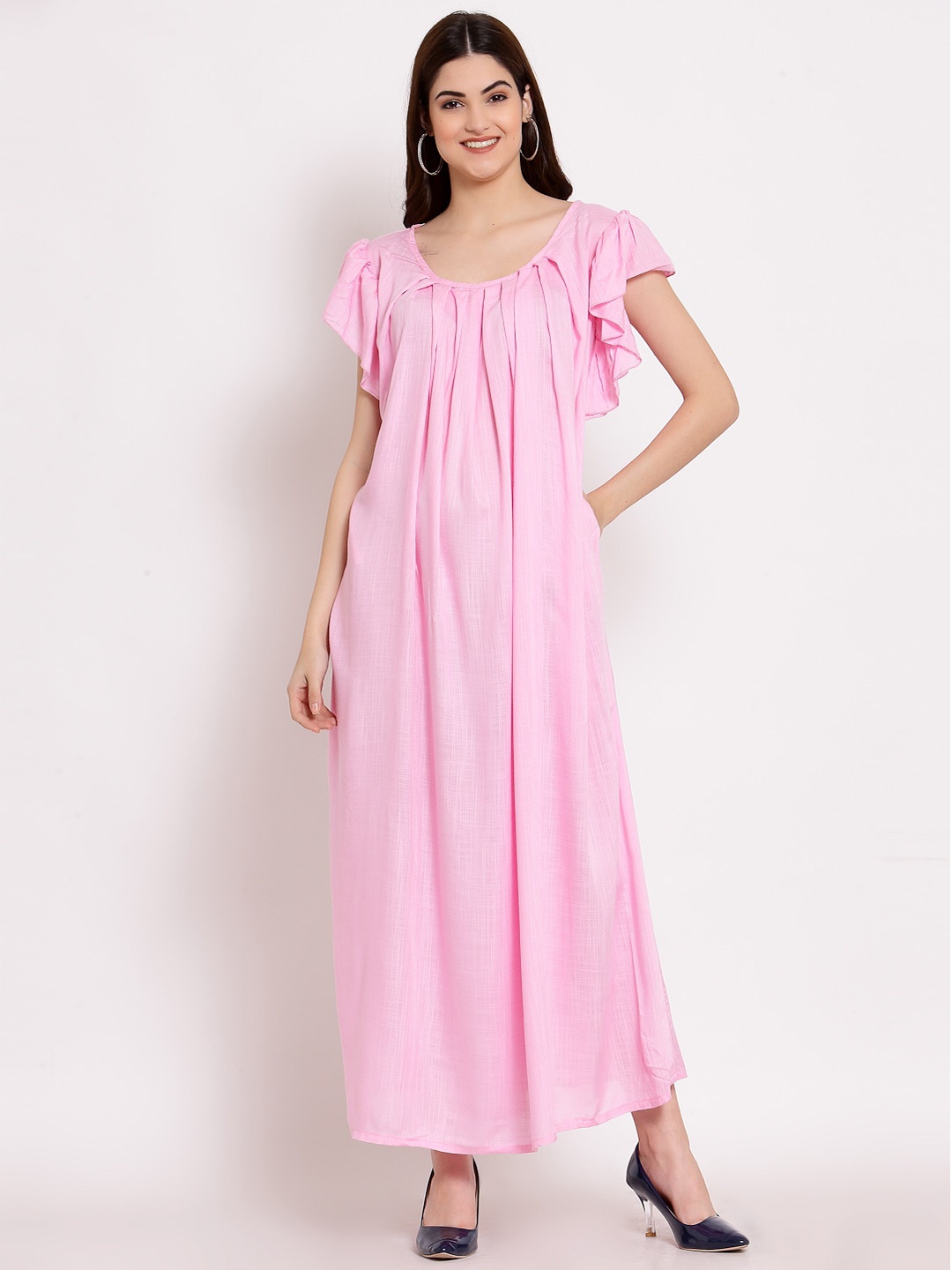 

PATRORNA Pink Maxi Nightdress