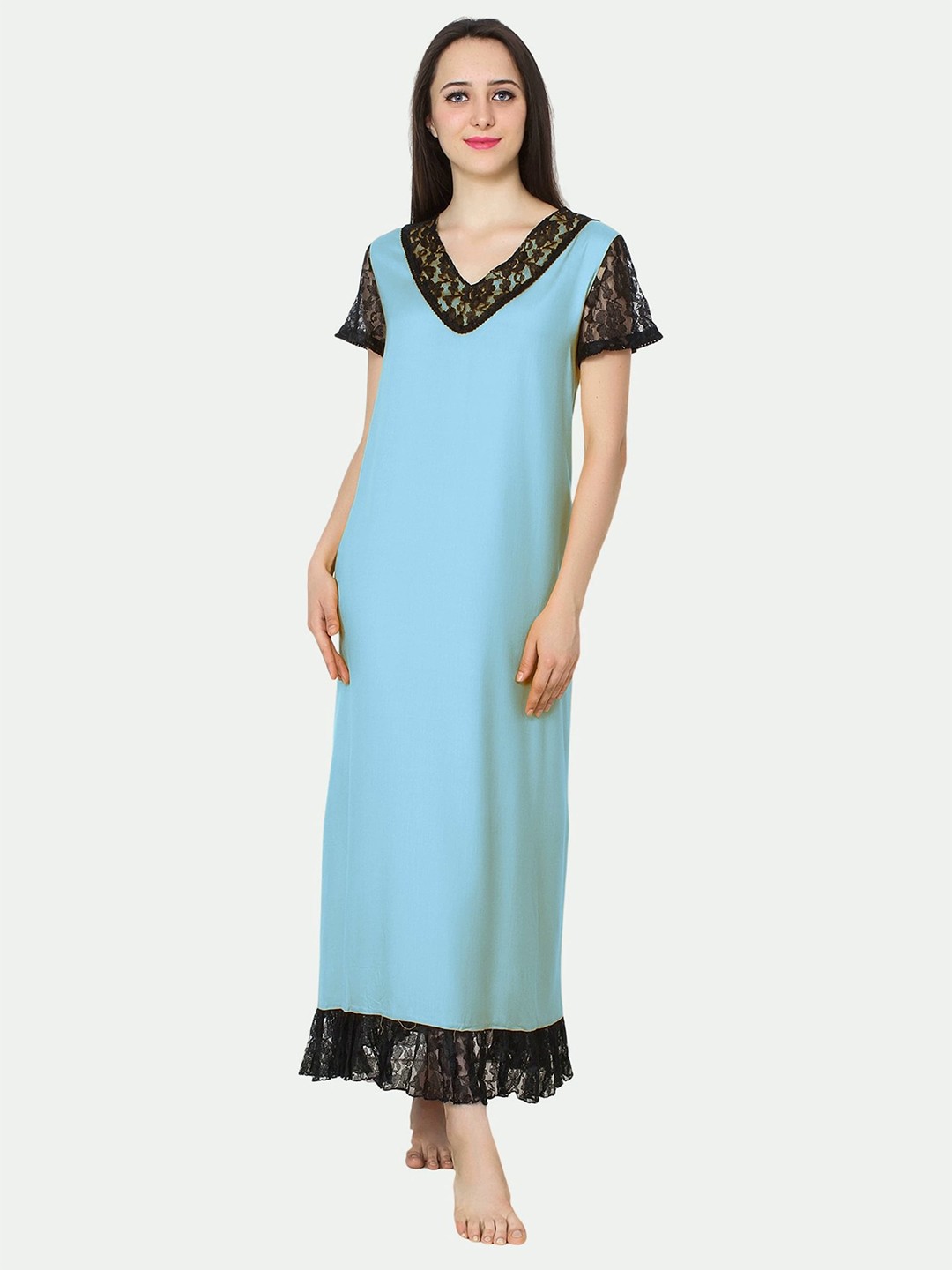 

PATRORNA Blue Maxi Nightdress