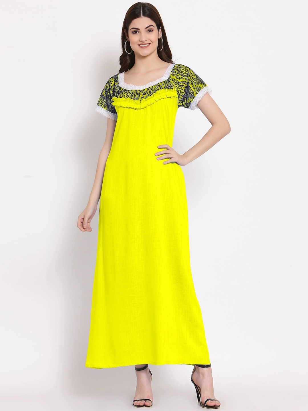 

PATRORNA Maxi Nightdress, Yellow