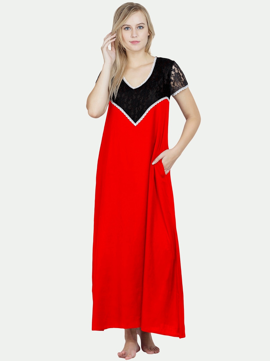 

PATRORNA Maxi Nightdress, Red