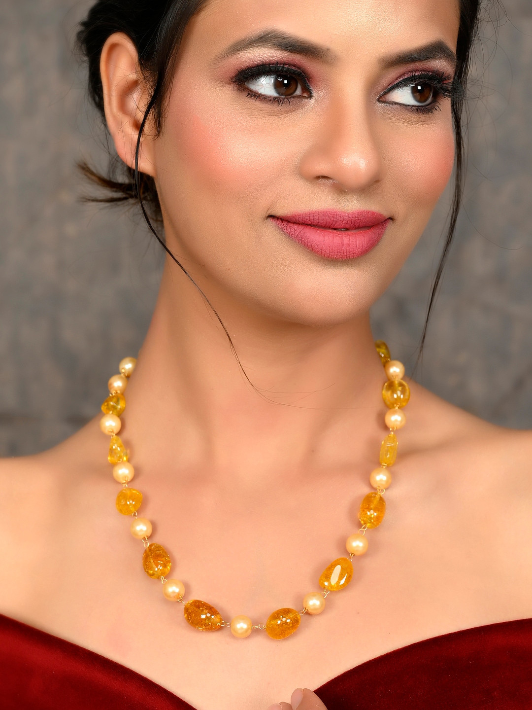 

Silvermerc Designs Unisex Yellow & Gold-Toned Brass Gold-Plated Handcrafted Necklace