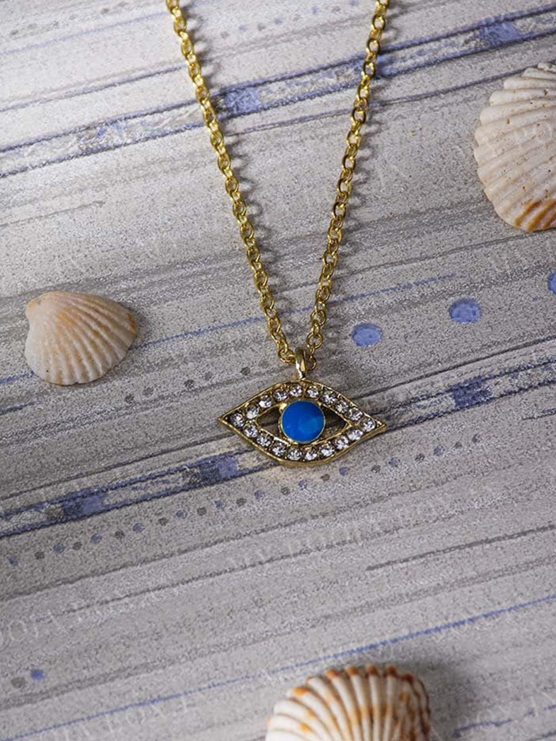 

Pinapes Unisex Gold-Toned & White Gold-Plated Enamelled Chain