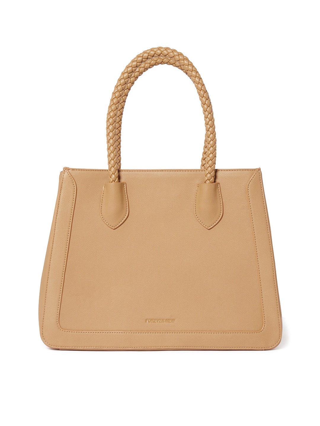 

Forever New Women Brown PU Structured Handheld Bag