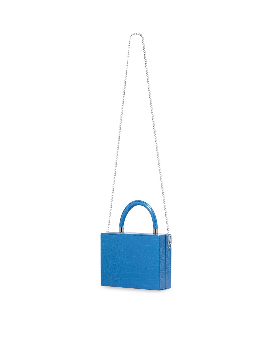 

Forever New Blue Animal Textured PU Structured Sling Bag