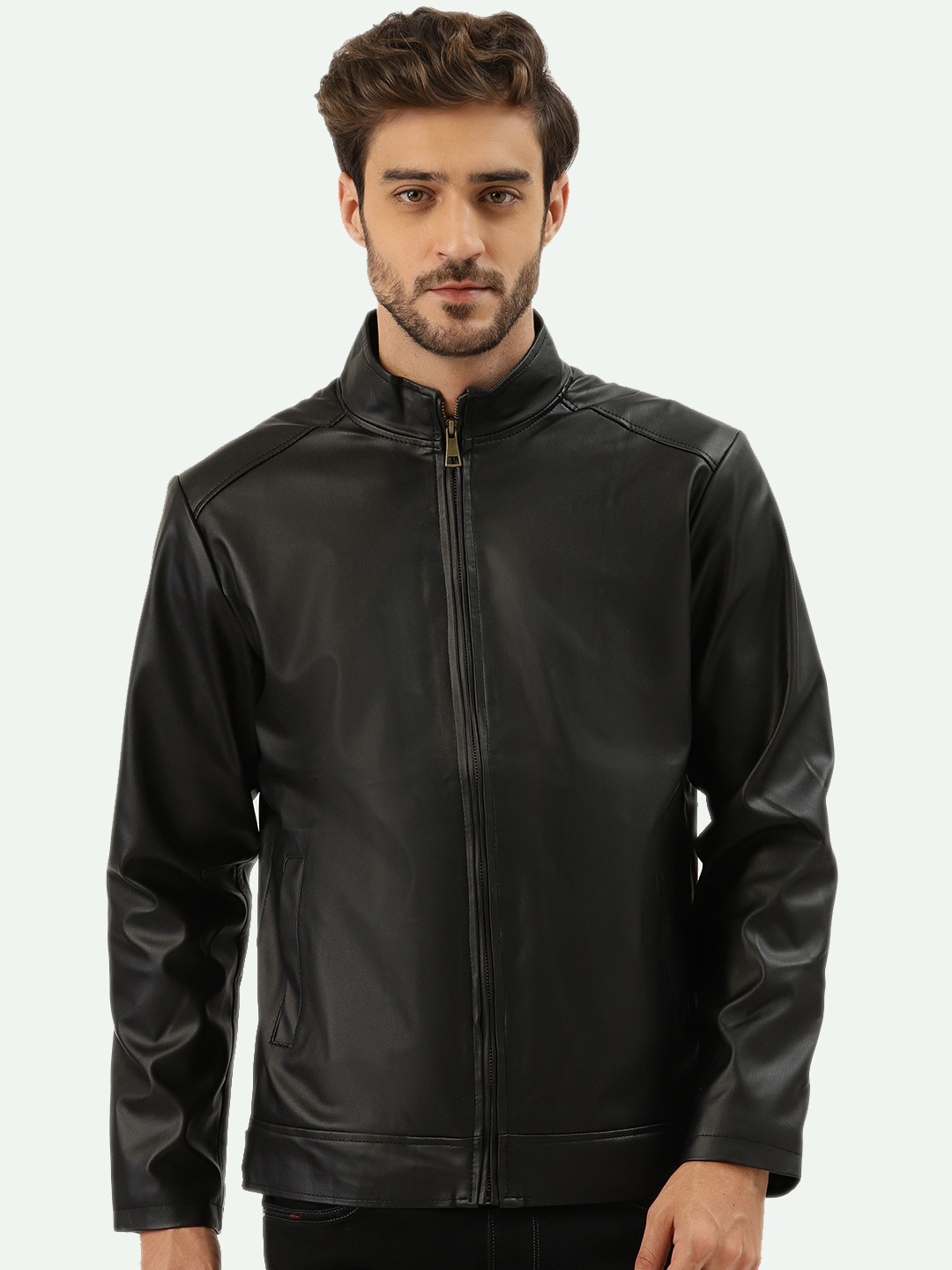 

Leather Retail Men Leather Jacket, Black