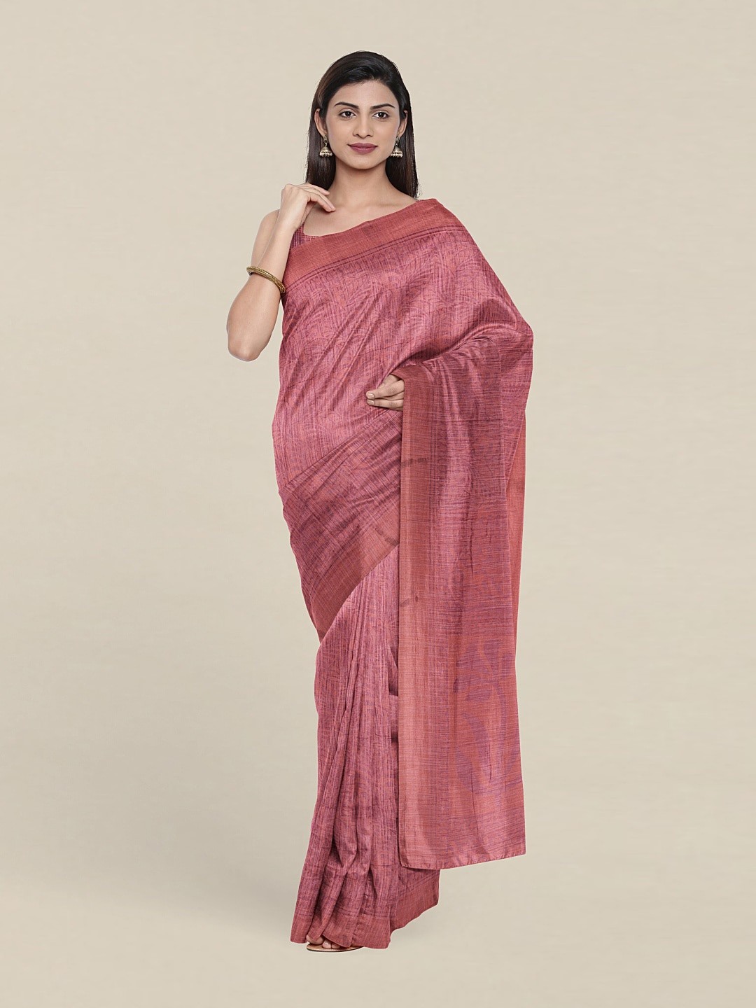 

Pothys Mauve & Pink Floral Saree