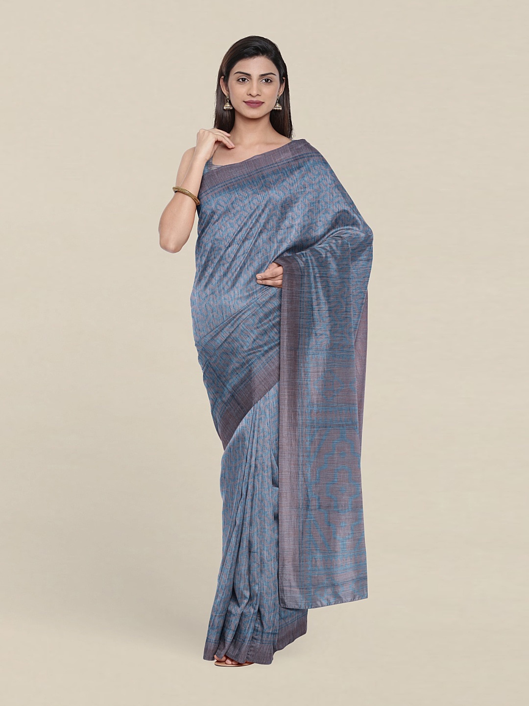 

Pothys Woven Design Cotton Blend Saree, Blue