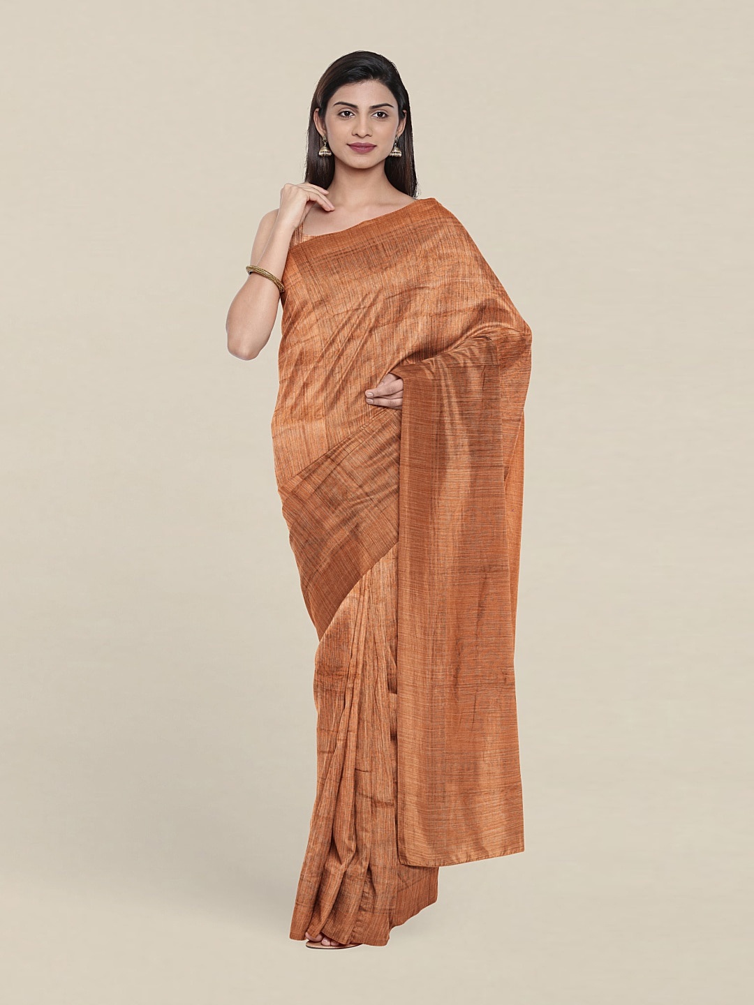 

Pothys Floral Printed Saree, Brown