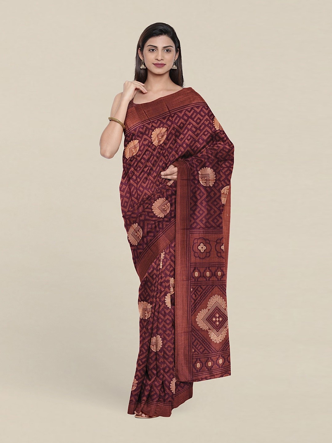 

Pothys Purple & Brown Saree