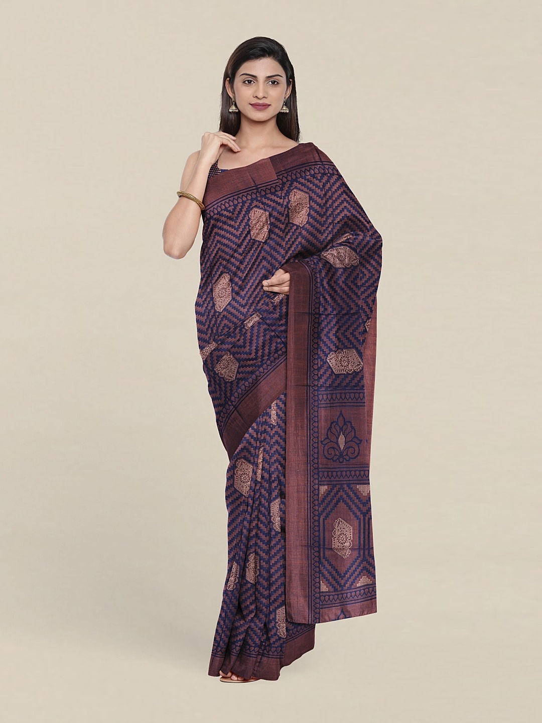 

Pothys Blue & Beige Saree