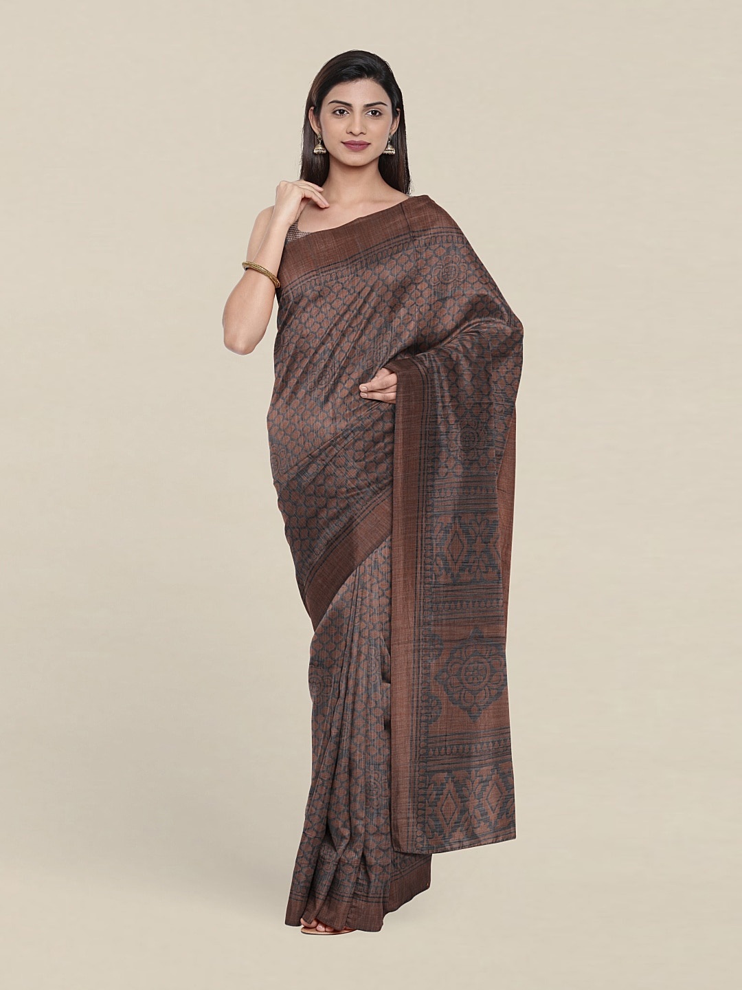 

Pothys Floral Saree, Grey