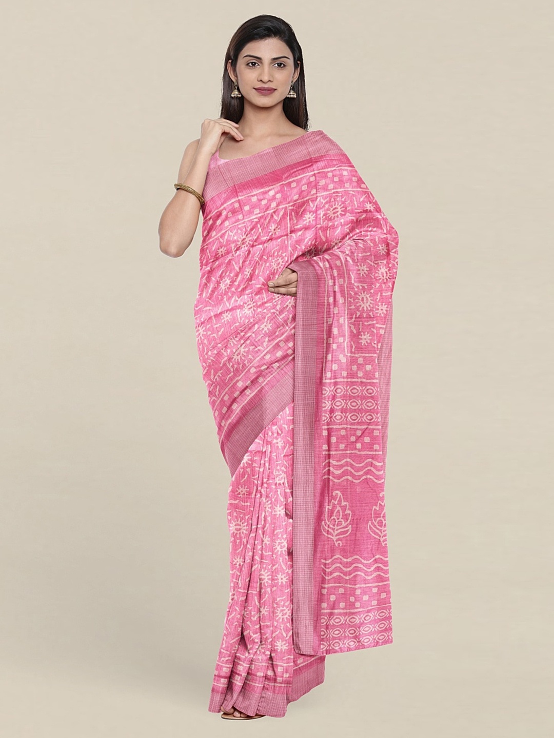 

Pothys Cotton Blend Saree, Rose