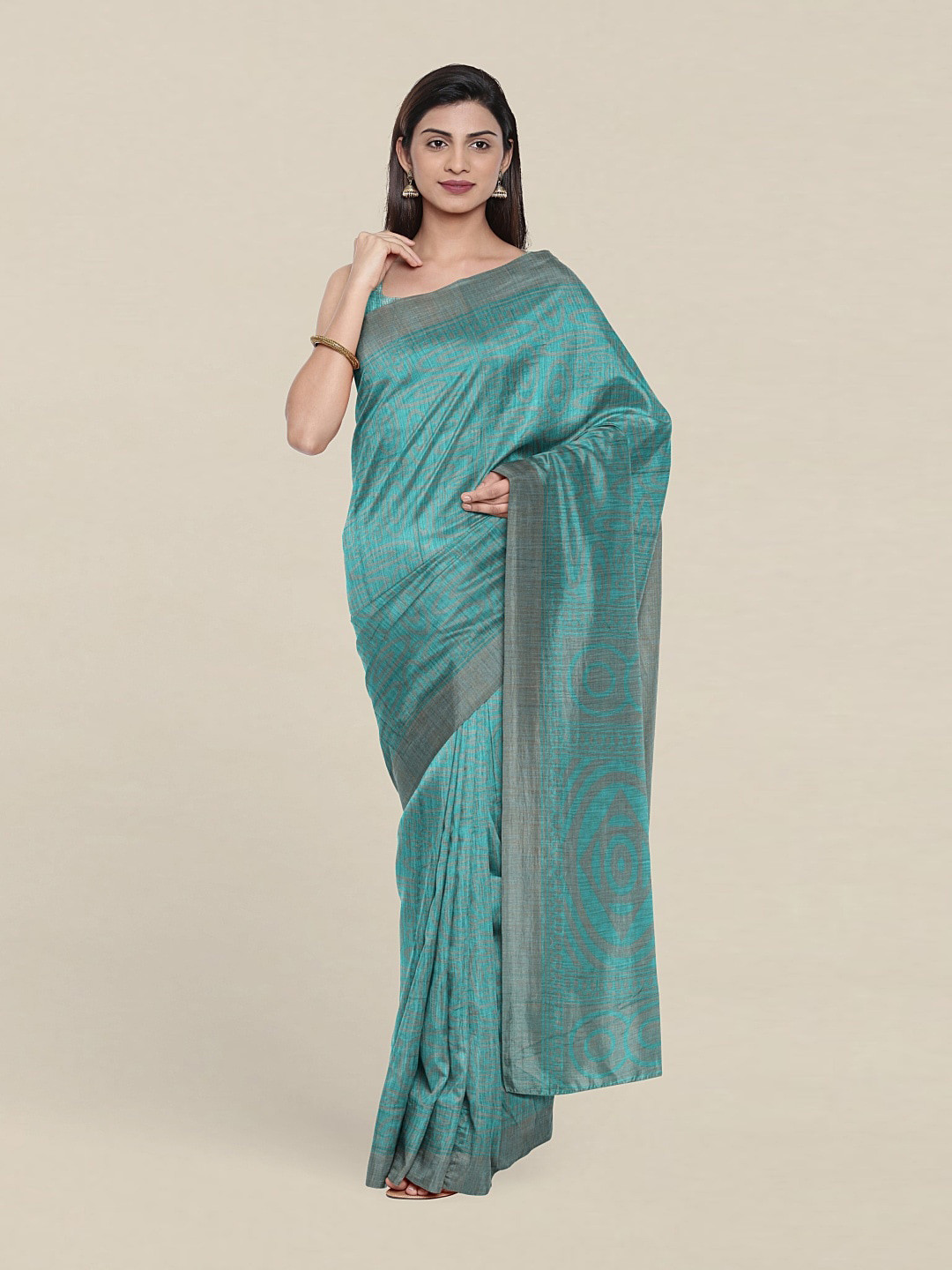 

Pothys Cotton Blend Saree, Blue