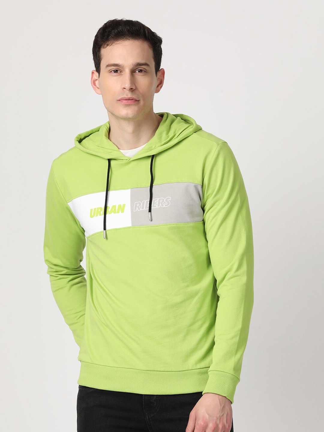 

Lee Men Printed Long Sleeves Hooded Sweatshirt, Green