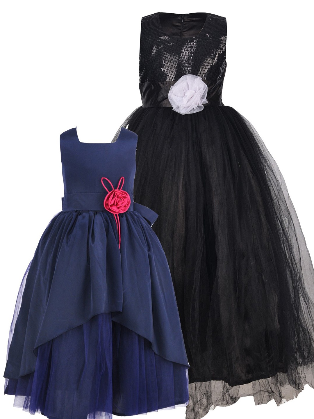

Samsara Couture Blue & Black Pack Of 2 Net Dress