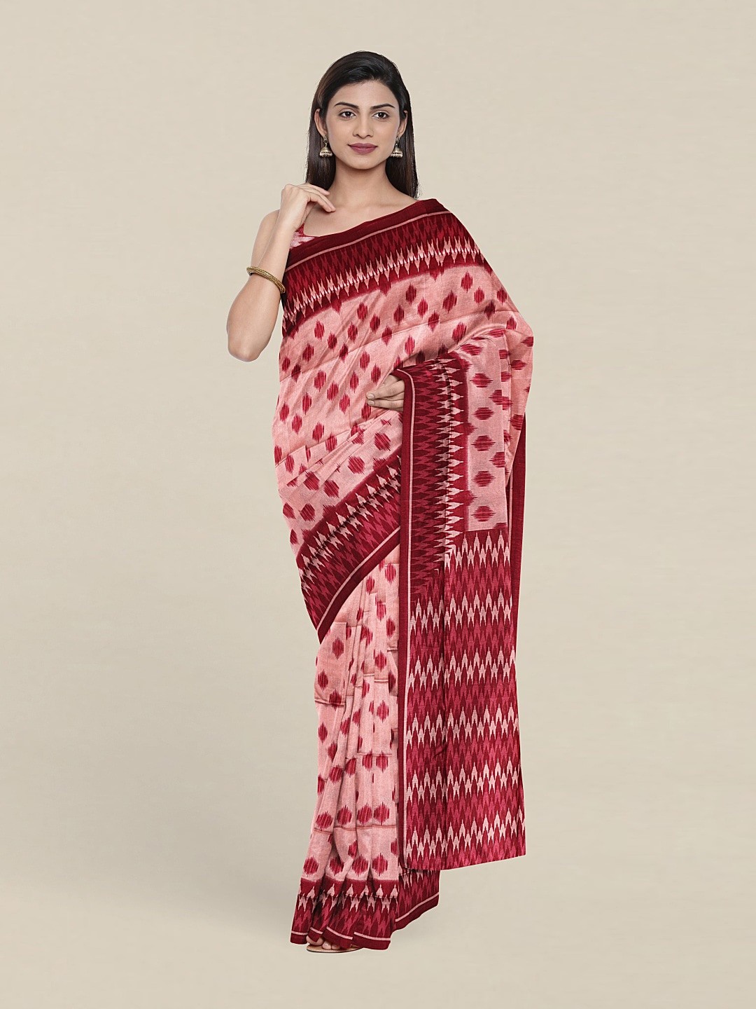 

Pothys Printed Saree, Pink