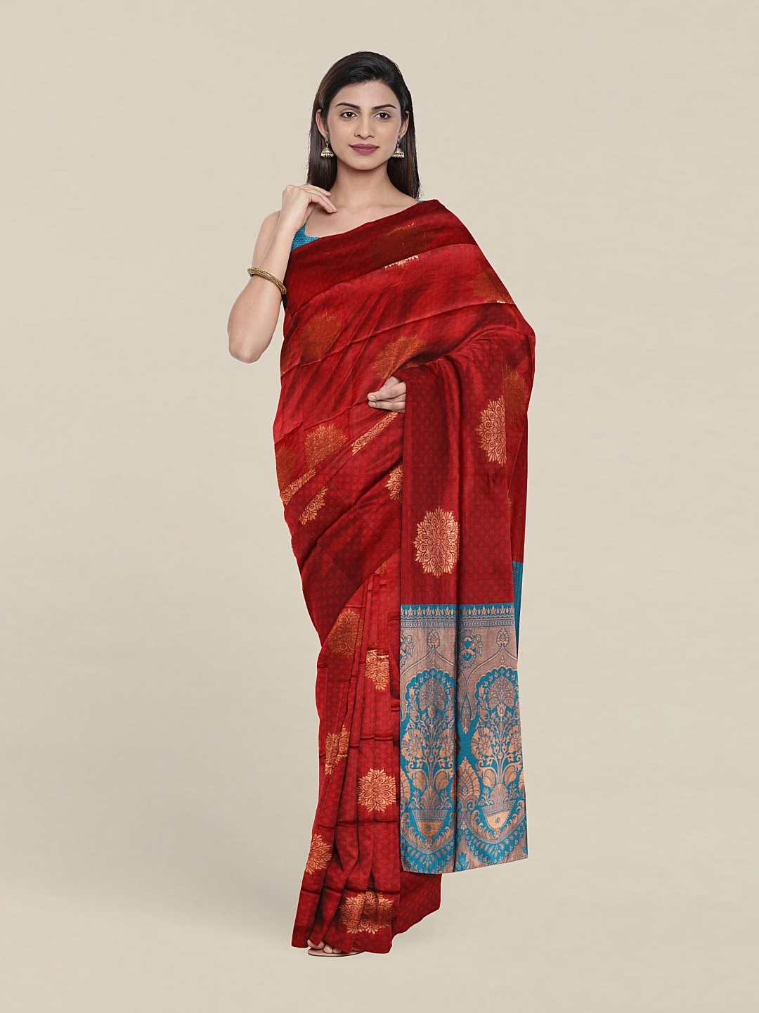 

Pothys Ethnic Motifs Zari Saree, Maroon