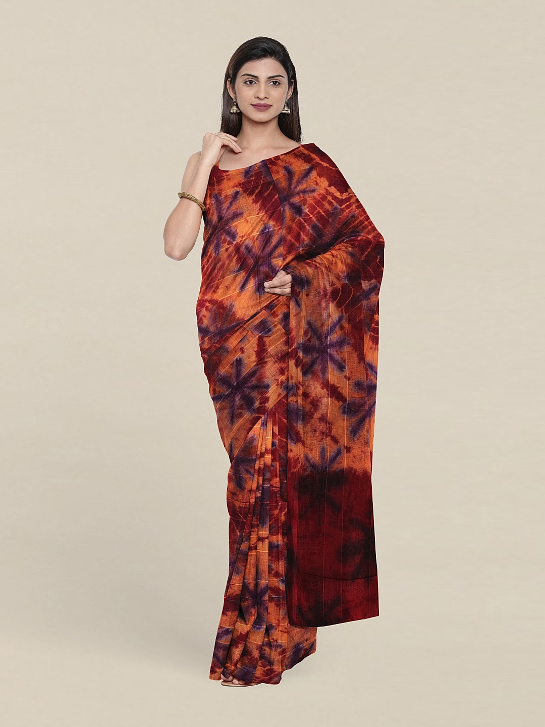 

Pothys Tie and Dye Pure Cotton Saree, Yellow