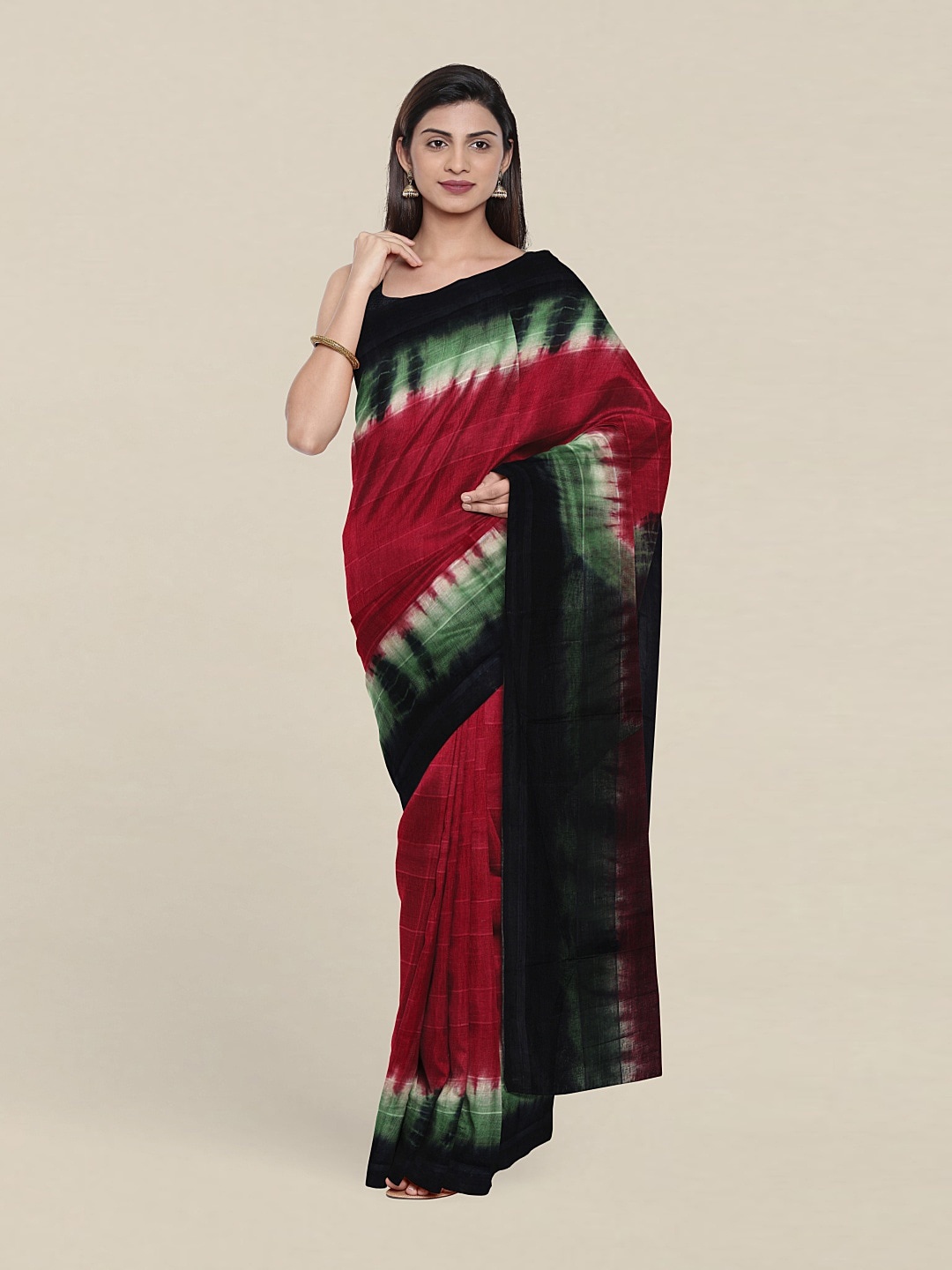 

Pothys Tie and Dye Pure Cotton Saree, Purple