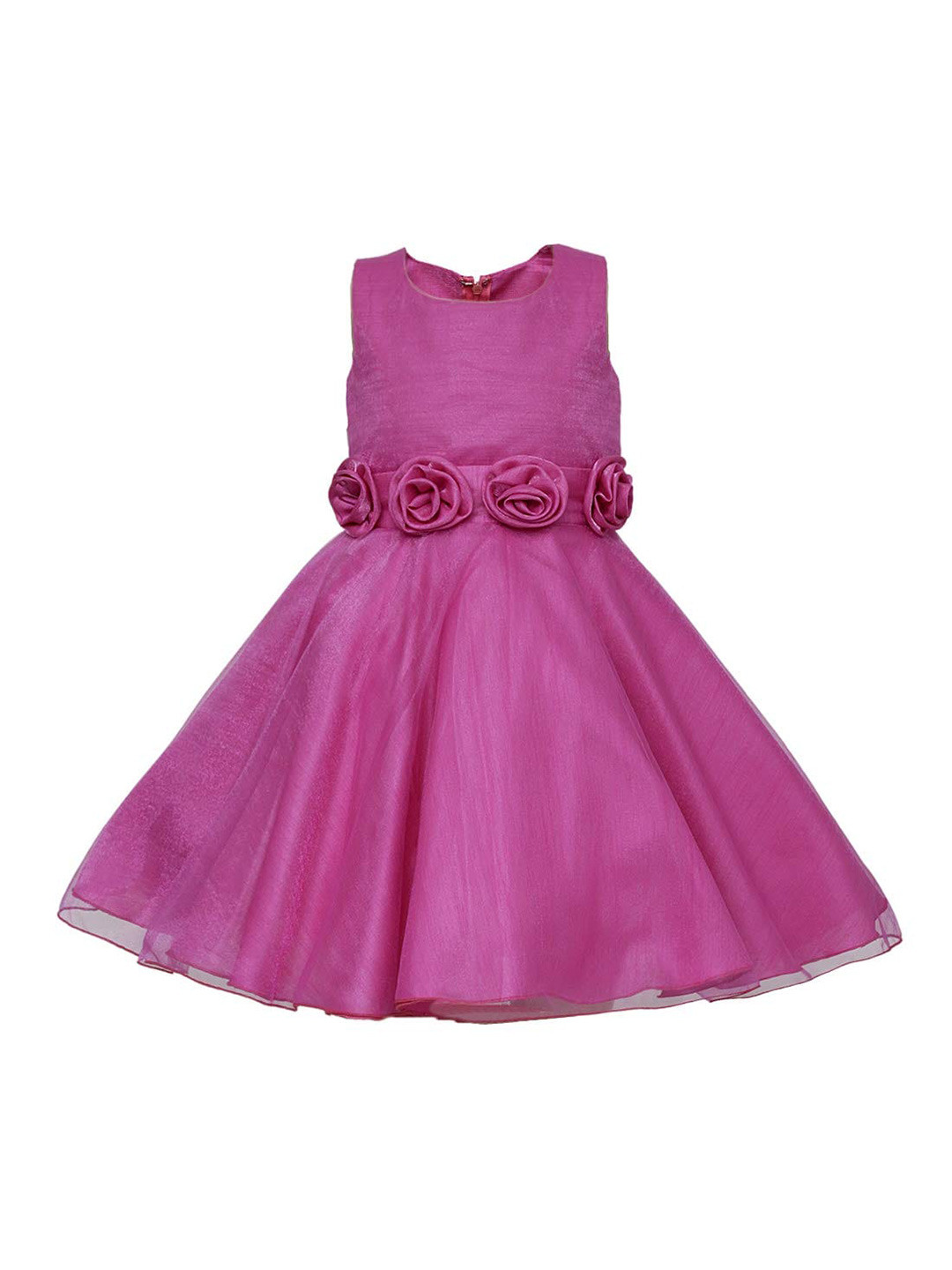 

Maybemine Girls Satin Fit and Flare Dress, Pink