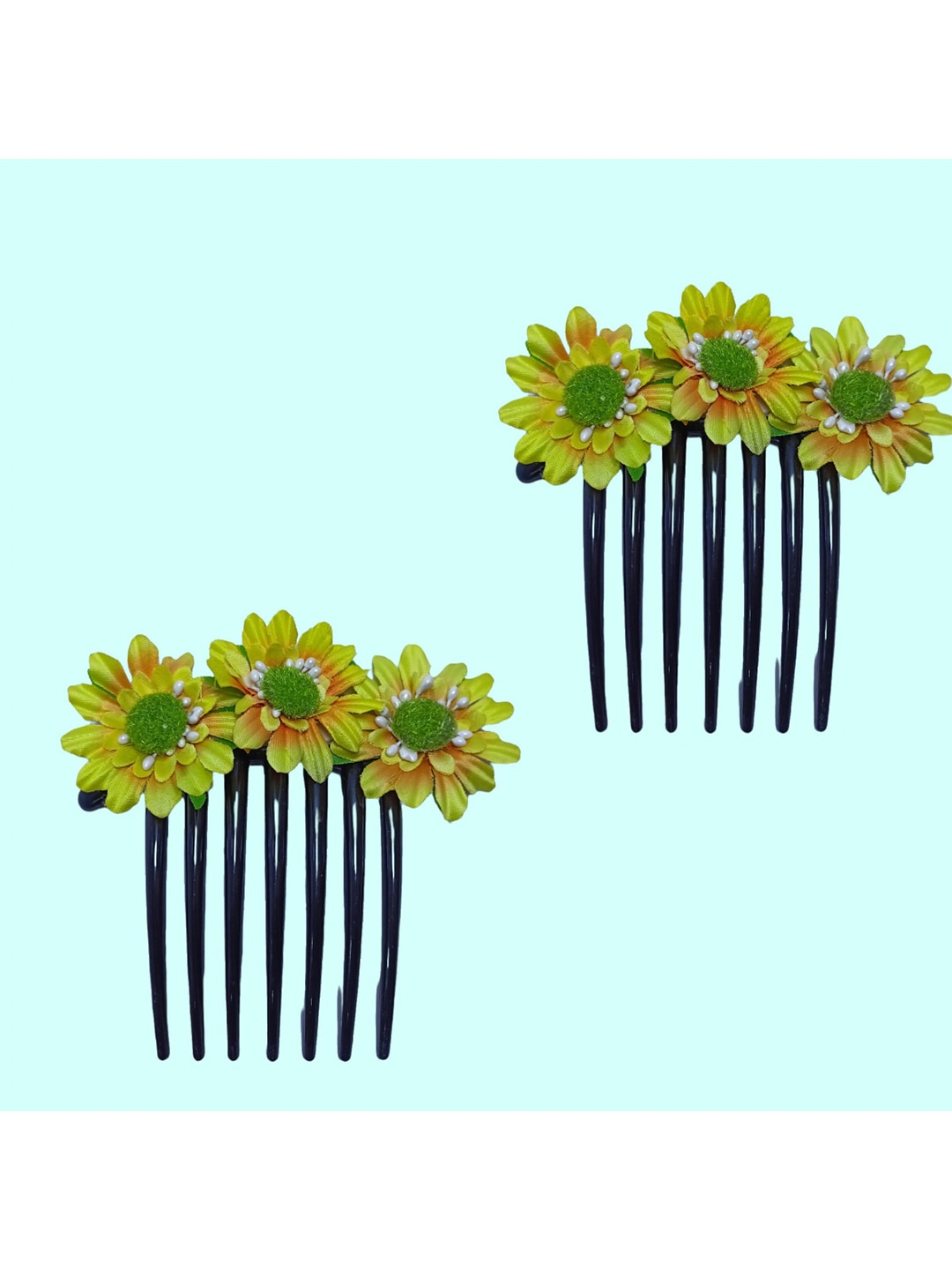 

LYF5STAR Women Set of 2 Comb Pin, Yellow