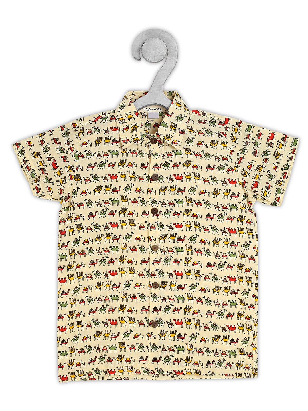 

Ka-mee Boys Printed Casual Shirt, Yellow