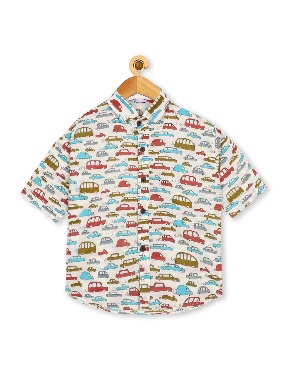 

Ka-mee Boys Printed Casual Shirt, Blue