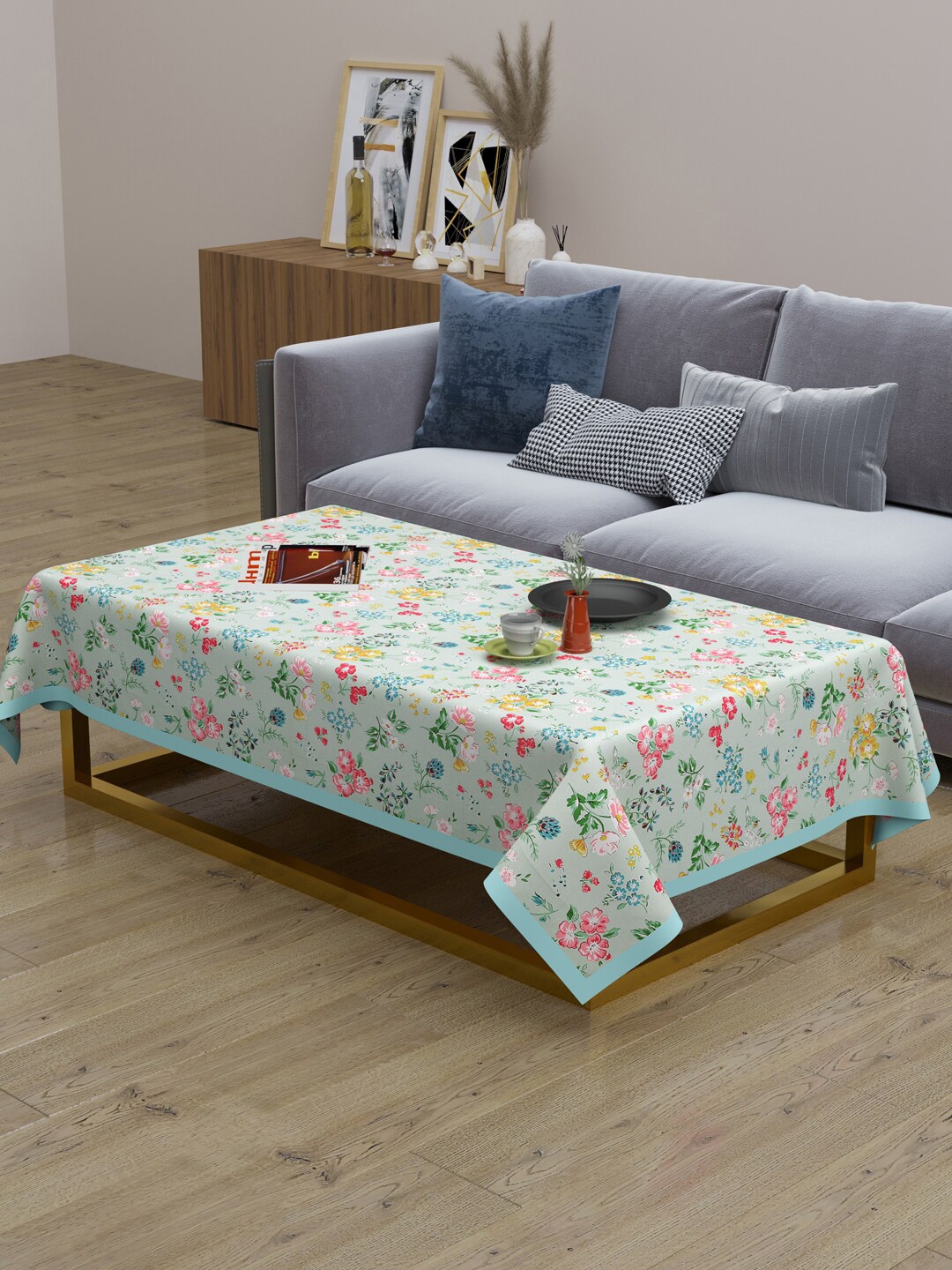 

Gulaab Jaipur Printed Cotton Table Cover, Green