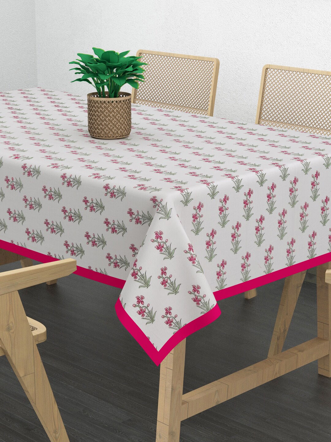 

Gulaab Jaipur Printed Cotton 6-Seater Table Cover, Red