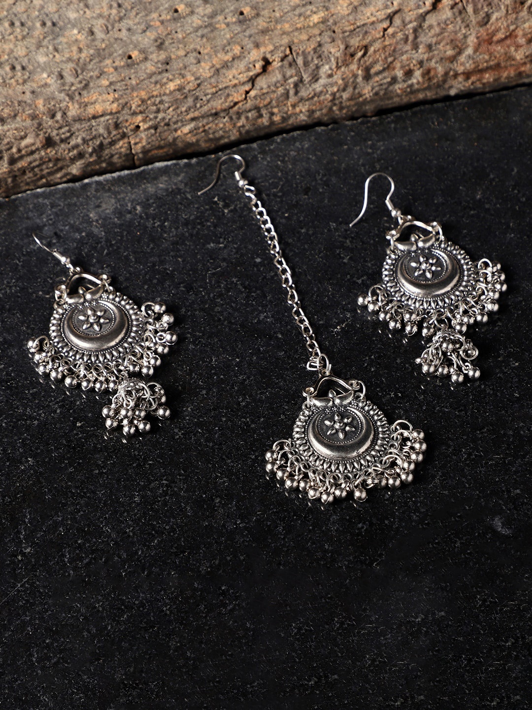 

VENI Oxidized Jewellery Set, Silver