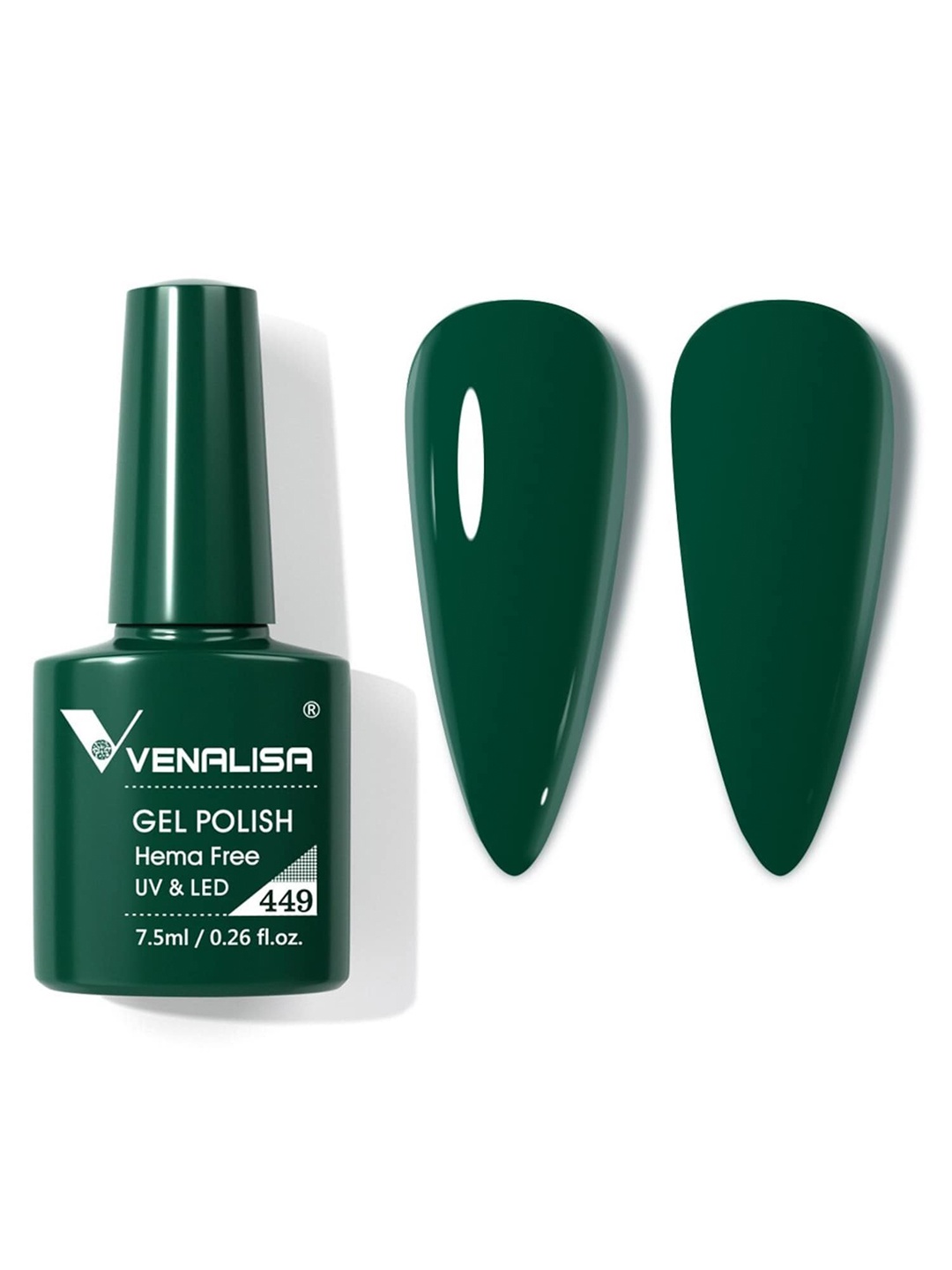 

VENALISA HEMA FREE UV LED Soak Off Nail Gel Polish 7.5 ml- Shade 449, Multi