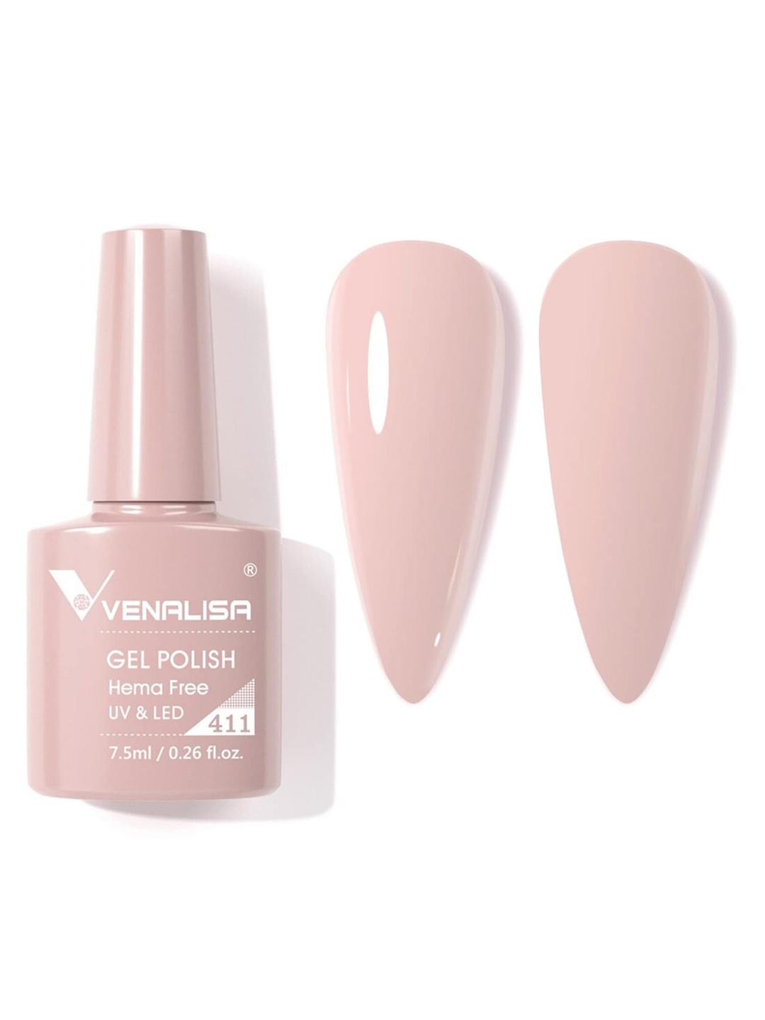 

VENALISA Hema Free Soak Off UV LED Nail Gel Polish 7.5ml - 411, Pink