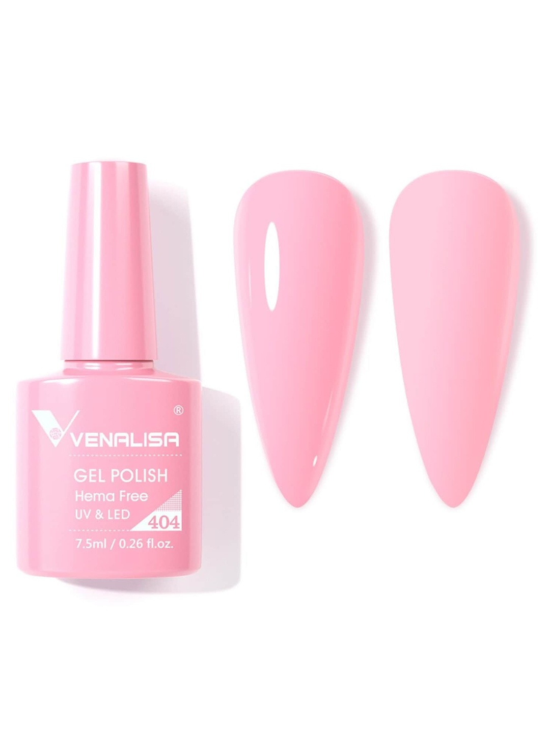 

VENALISA HEMA FREE UV LED Soak Off Nail Gel Polish 7.5 ml- Shade 404, Multi