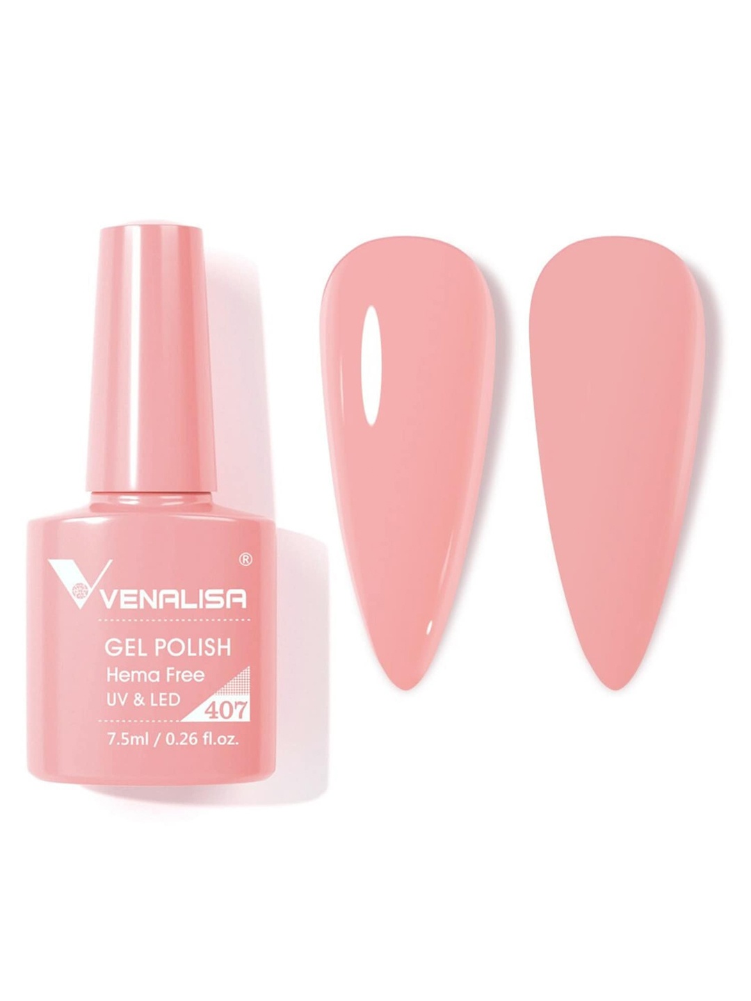 

VENALISA Hema Free Soak Off UV LED Nail Gel Polish 7.5ml - 407, Pink