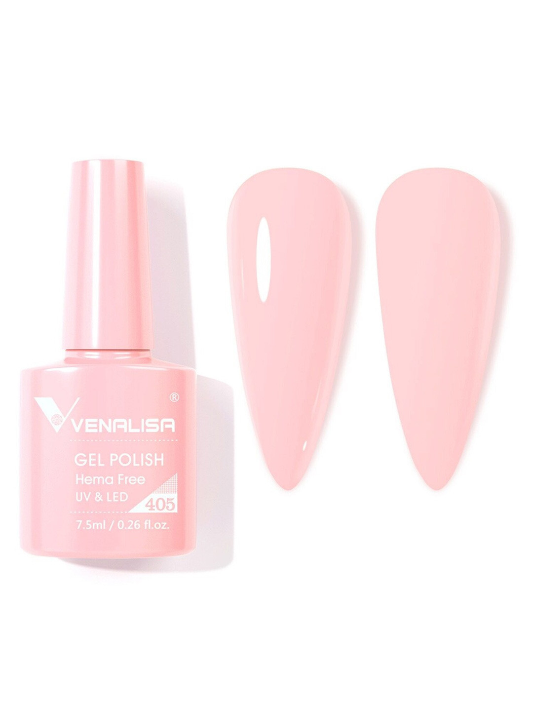 

VENALISA Hema Free Soak Off UV LED Nail Gel Polish 7.5ml - 405, Pink