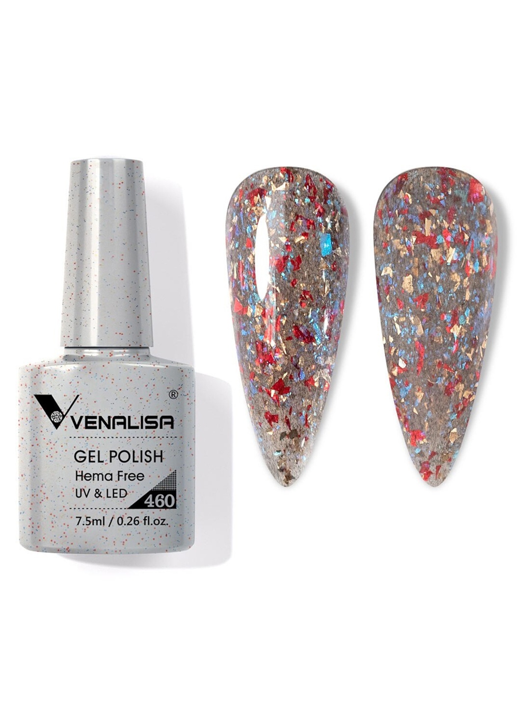 

VENALISA Hema Free Soak Off UV LED Nail Gel Polish 7.5ml - 460, Multi