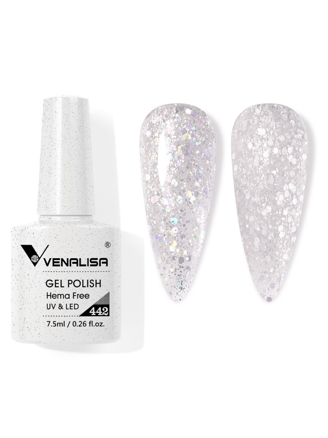 

VENALISA Hema Free Soak Off UV LED Nail Gel Polish 7.5ml - 442, White