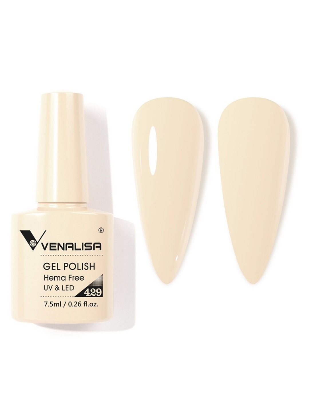 

VENALISA Hema Free Soak Off UV LED Nail Gel Polish 7.5ml - 429, Beige