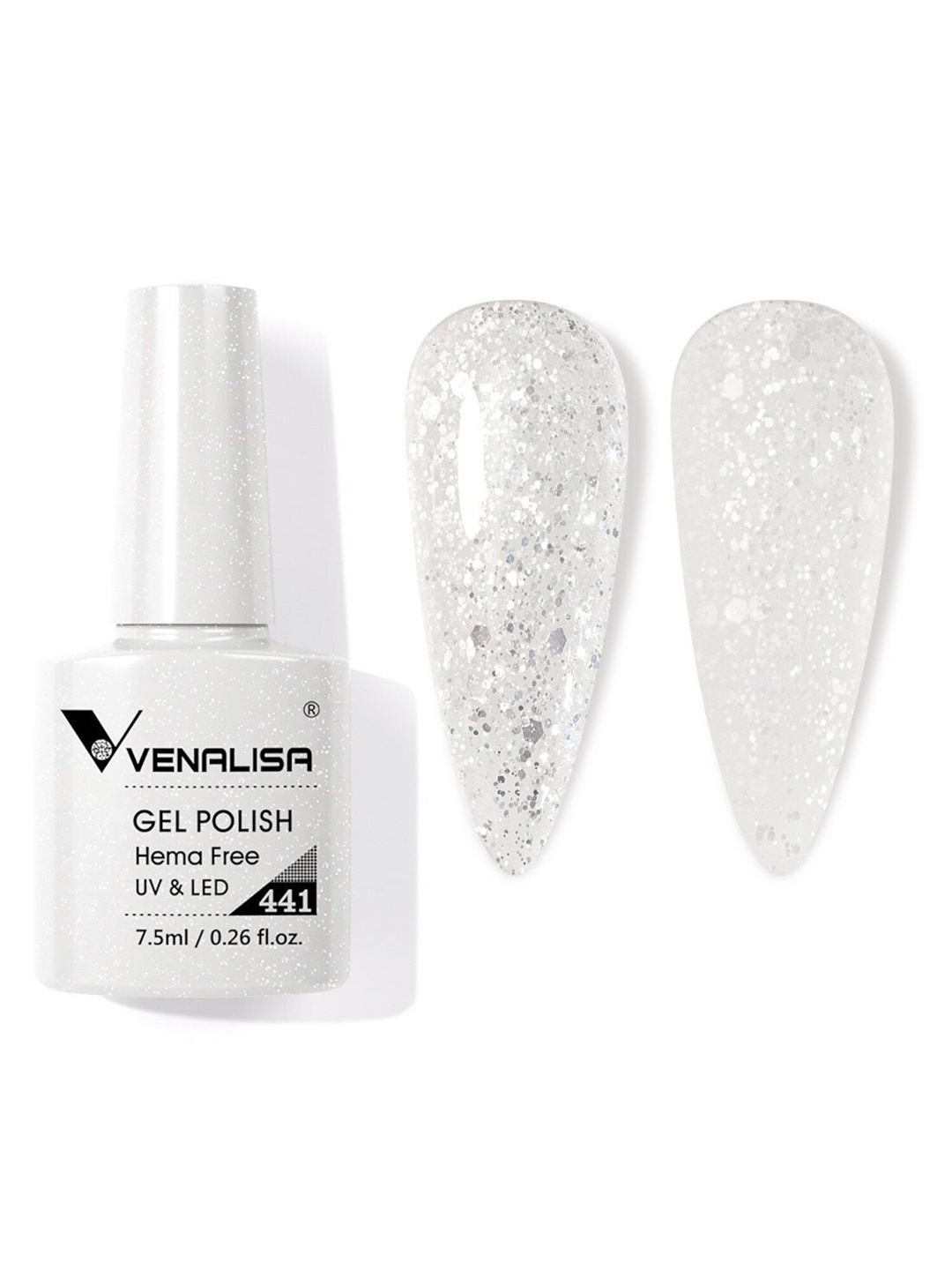 

VENALISA Hema Free Soak Off UV LED Nail Gel Polish 7.5ml - 441, White