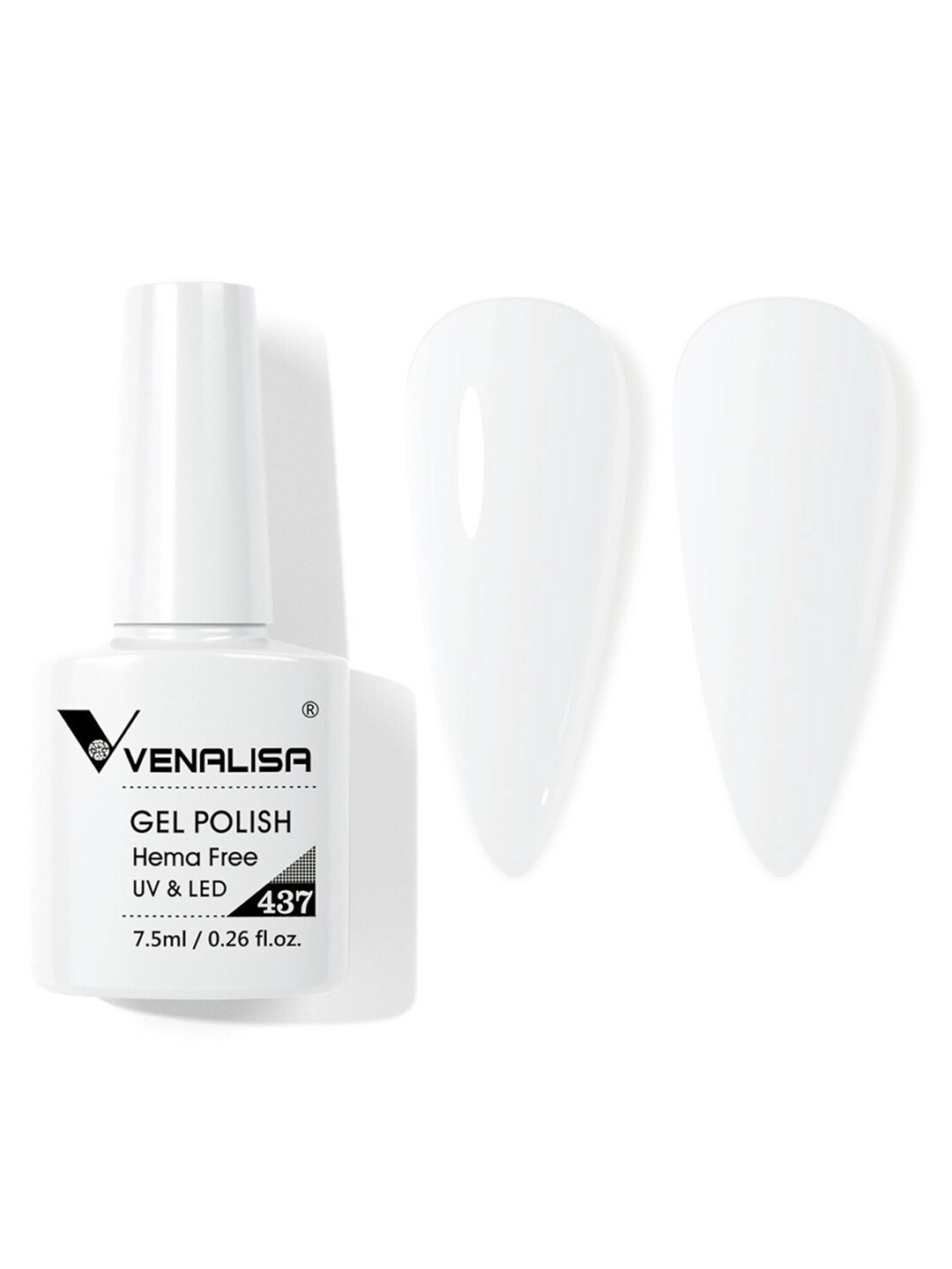 

VENALISA Hema Free Soak Off UV LED Nail Gel Polish 7.5ml - 437, White