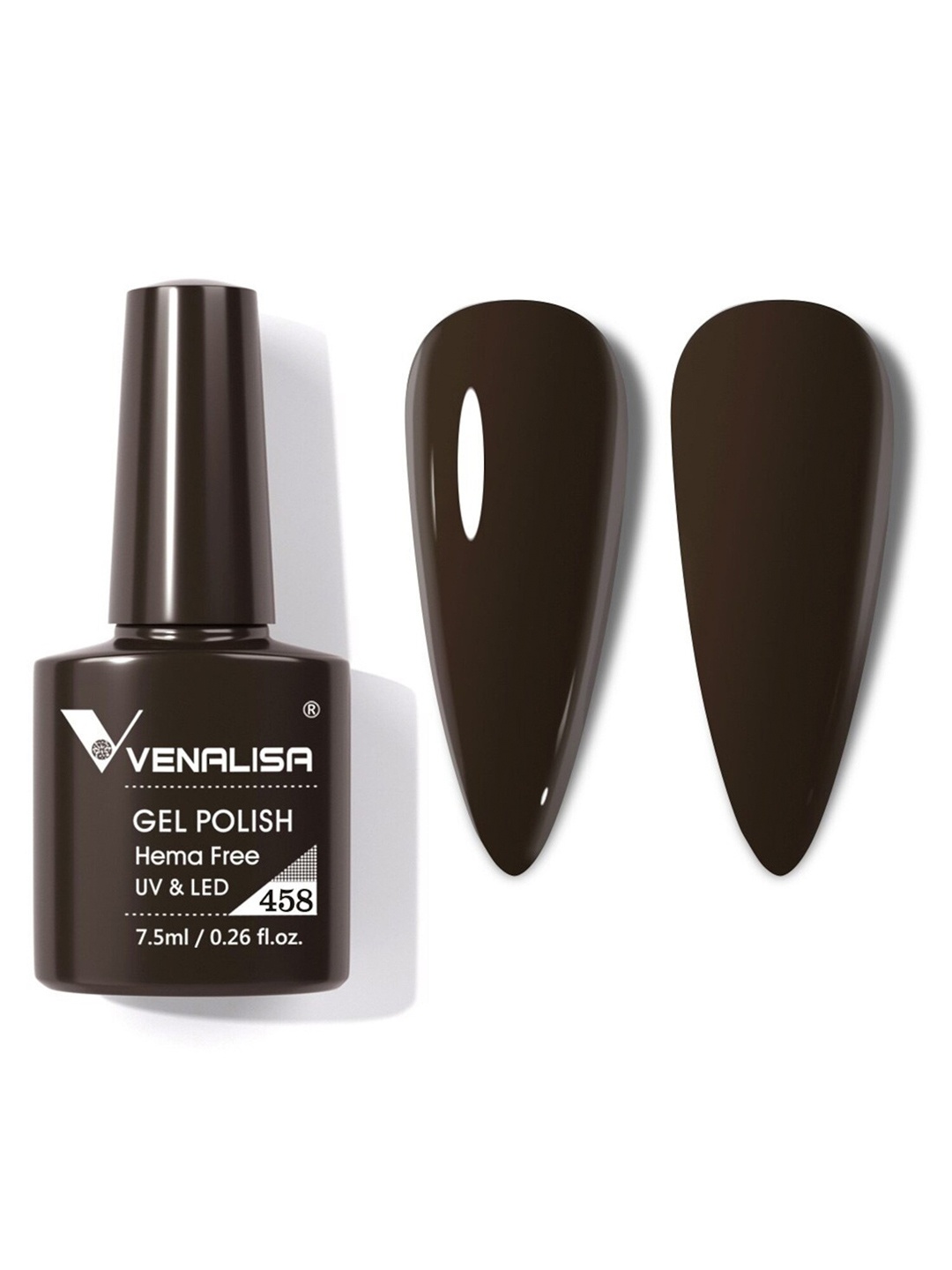 

VENALISA Hema Free Soak Off UV LED Nail Gel Polish 7.5ml - 458, Coffee brown