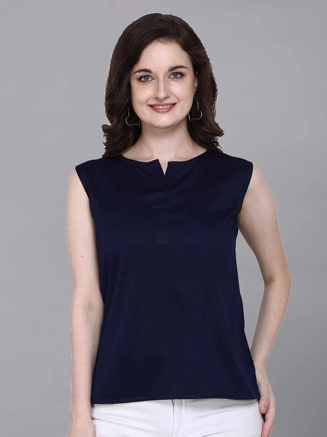 

Fashfun Blue Crepe Top