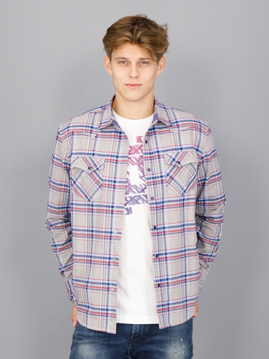 

FREESOUL Men Slim Fit Pure Cotton Checked Casual Shirt, Green