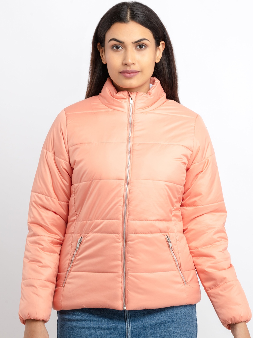 

Status Quo Women Quilted Jacket, Orange