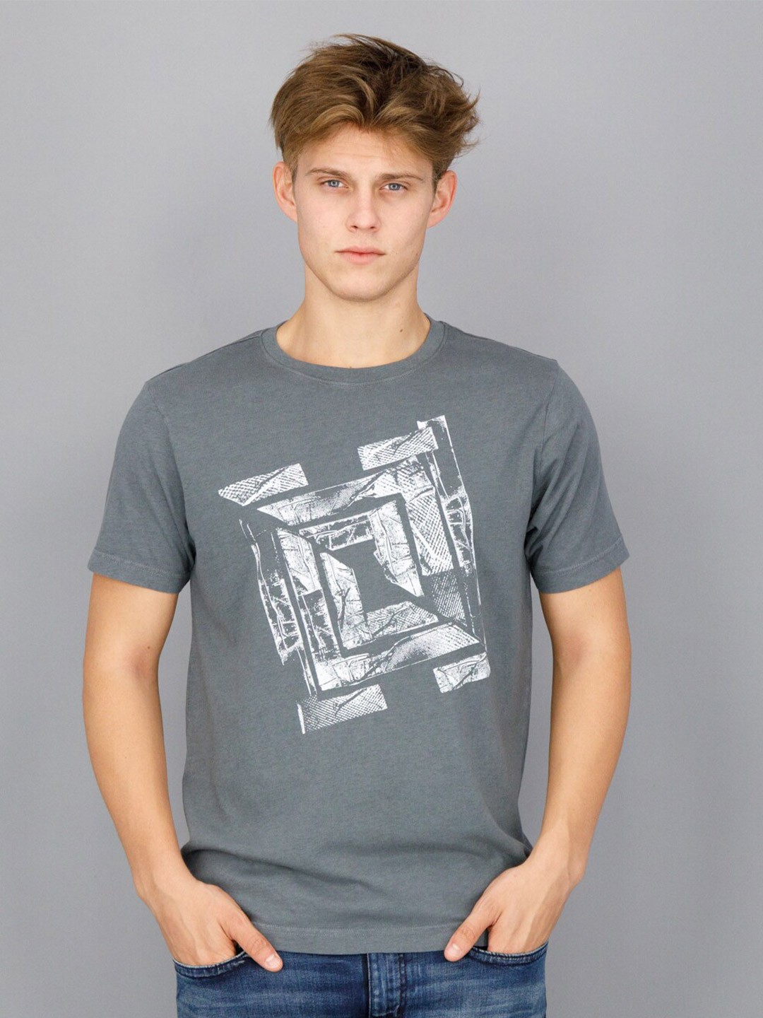 

FREESOUL Men Printed T-shirt, Grey