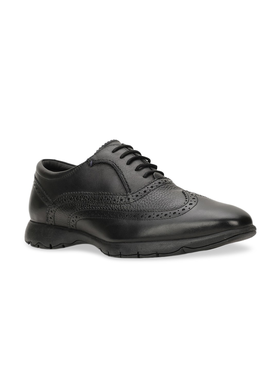 

Hush Puppies Men Sollid Leather Formal Oxford Shoes, Black