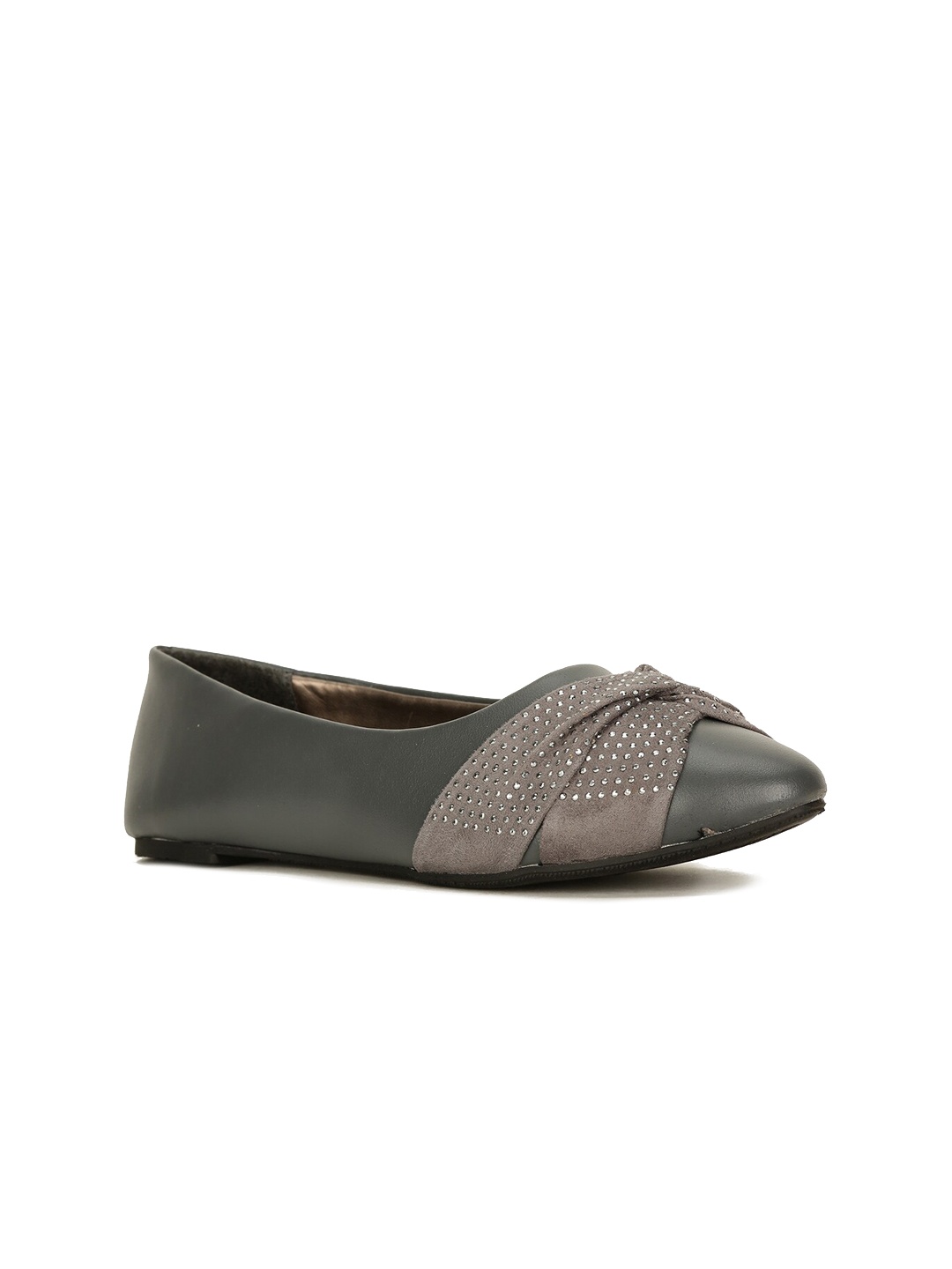 

Bata Women Embellished Ballerinas Flats, Grey