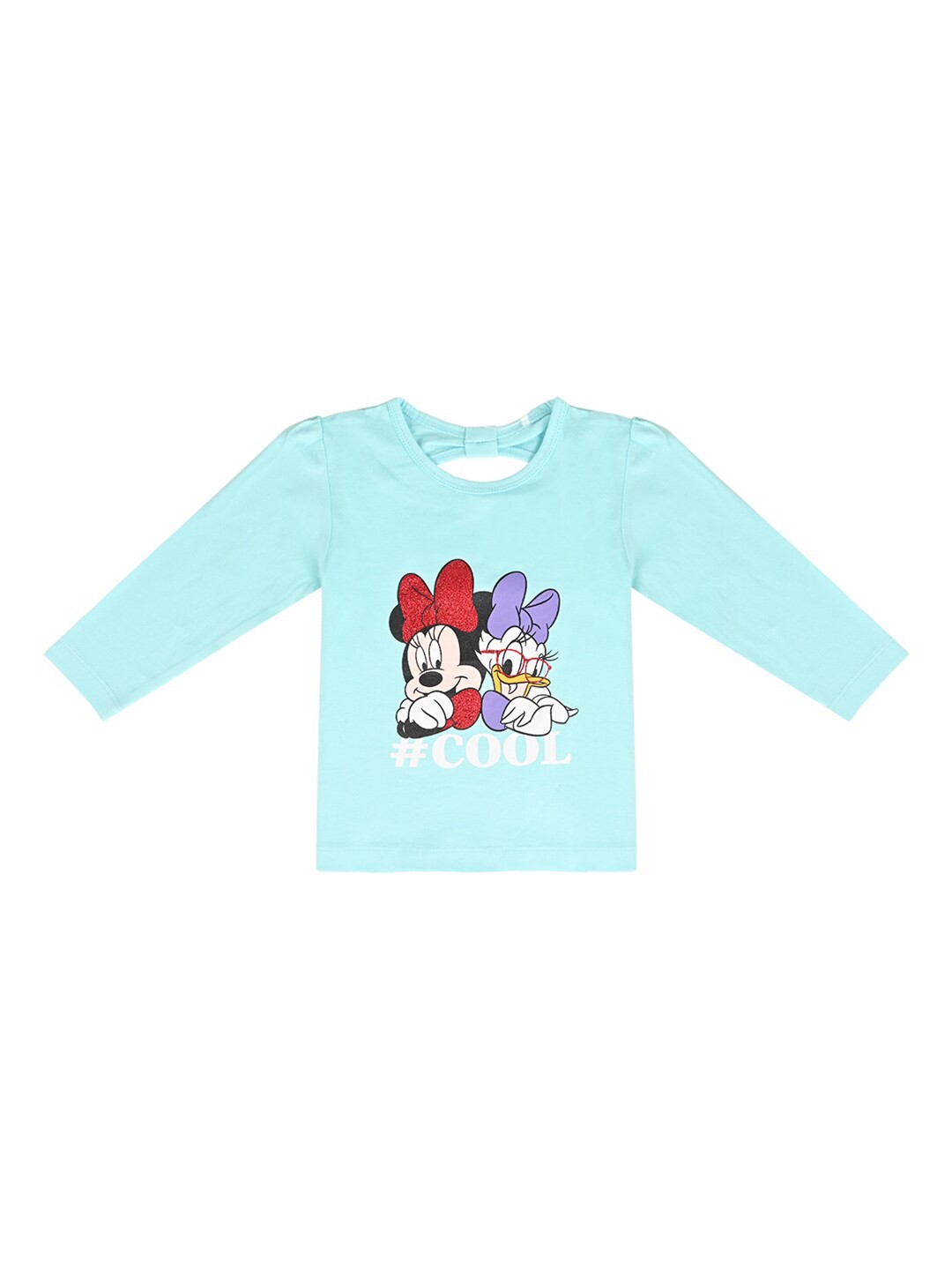 

Disney Girls Typography Minnie Mouse Printed Bio Finish T-shirt, Turquoise blue